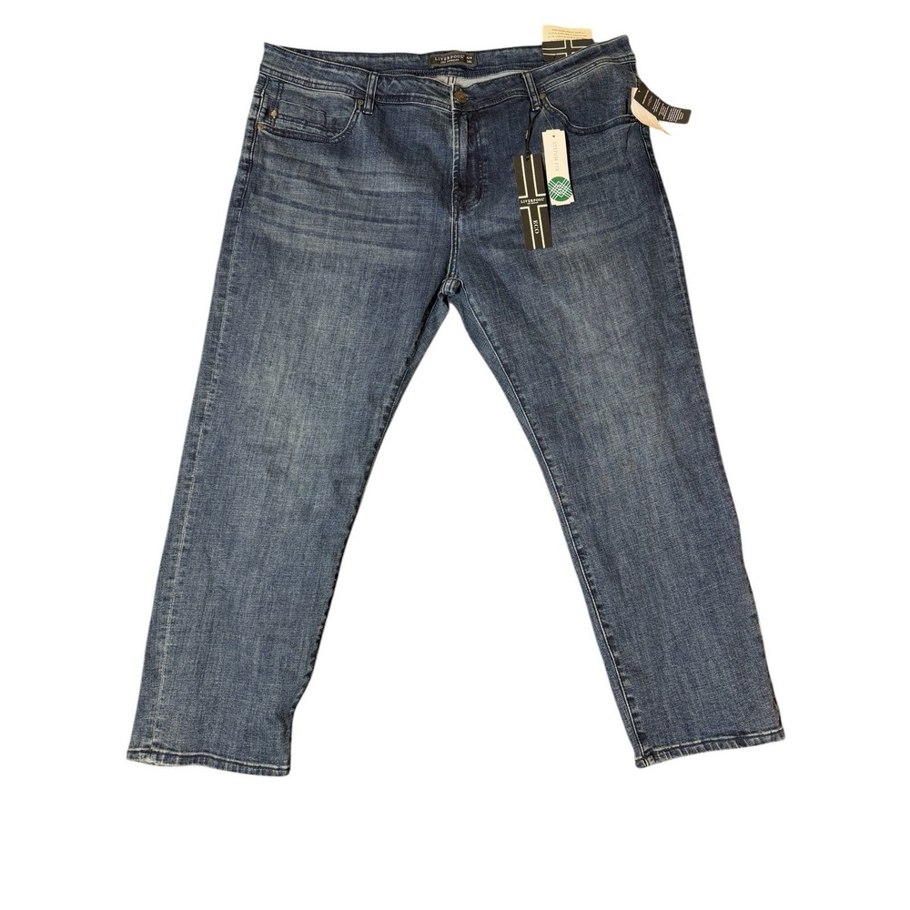 NWT Liverpool Los Angeles Mens Blue Jeans Size 42x28 ECO Regent Relaxed Straight